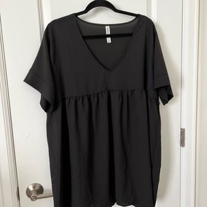 BLACK BABYDOLL TOP
